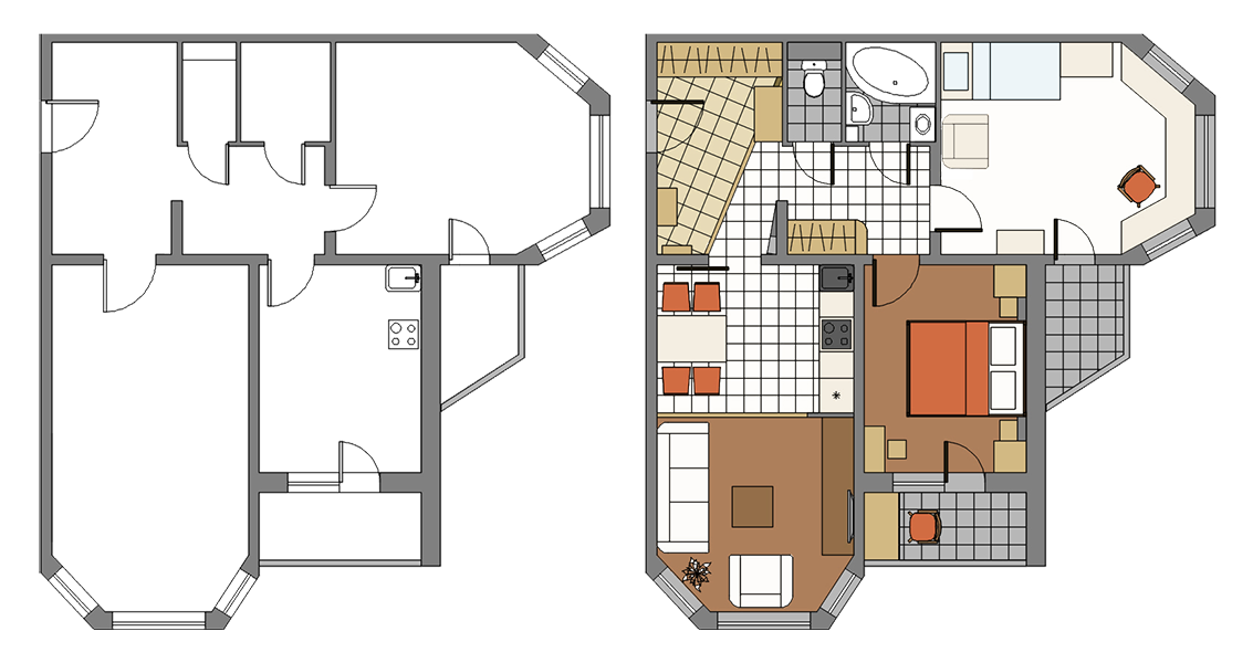 План 3-х комнатной квартиры